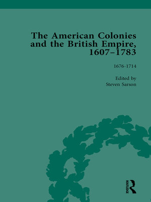 cover image of The American Colonies and the British Empire, 1607-1783, Part I Vol 2